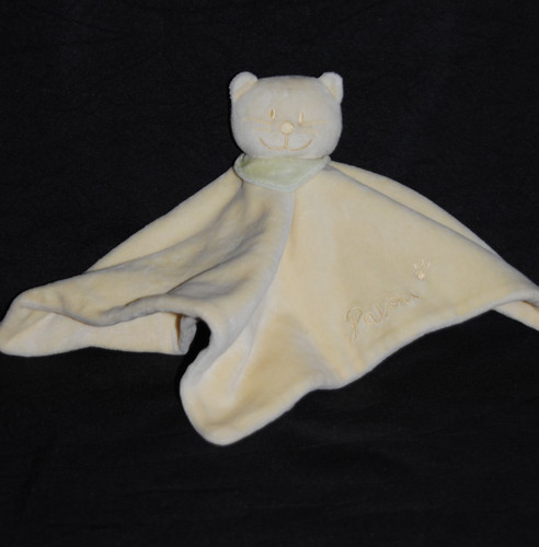 Doudou plat chat jaune - plat,