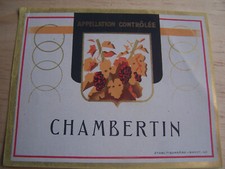 Etiquette vin ancienne Chambertin grand cru wine label burgundy bourgogne