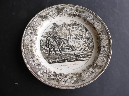 Ancienne assiette parlante - , en