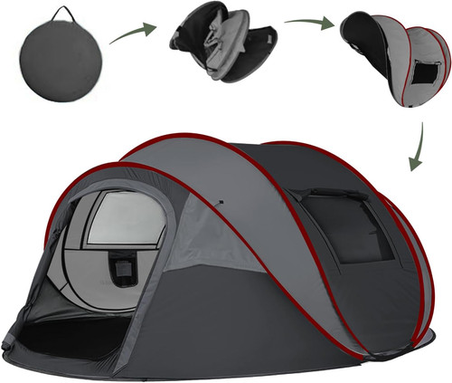 Instant pop camping tent - up,
