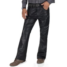 Cuir Noir Pantalon Pour Homme