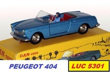 DINKY 528 PAR DAN TOYS PEUGEOT 404 CABRIOLET  BLEU MÉTALLISÉ #DAN-223