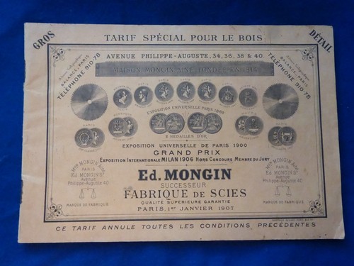 Ancien catalogue outils bois - catalogue,