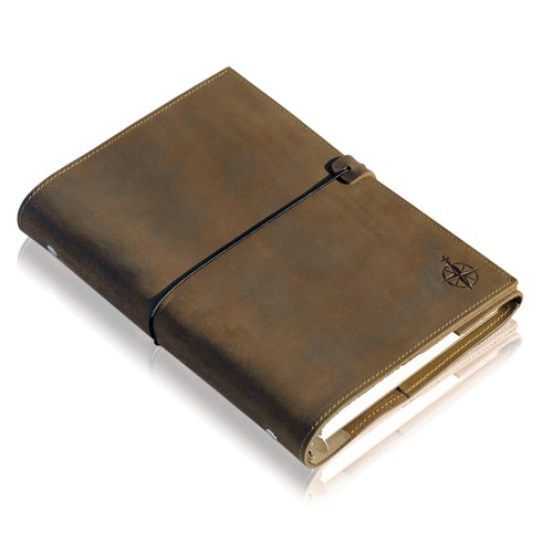 Wanderings leather binder - leather,