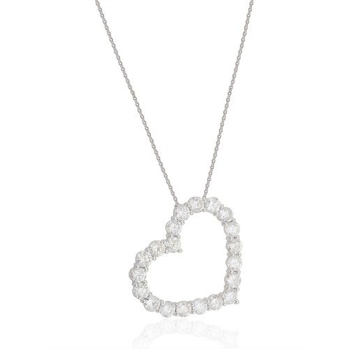 Pendentif cœur rond - en,