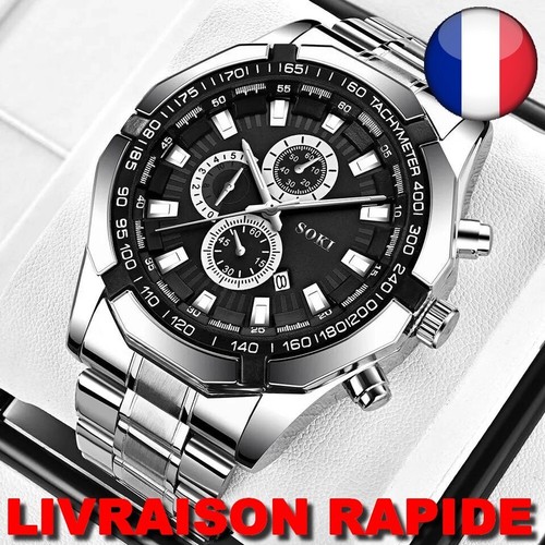 Montre soki acier inoxydable - montre,