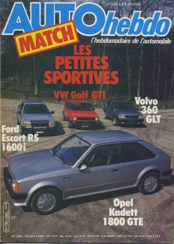 Auto hebdo 366 04 1983 - hebdo, n°366