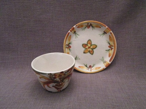 Tasse déjeuner faïence - a,