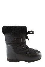 Boots fourées en cuir noires