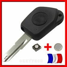 Coque Plip Clé Pour Peugeot Un Bouton 106 205 206 306 405 406 + 1 Switch + Pile