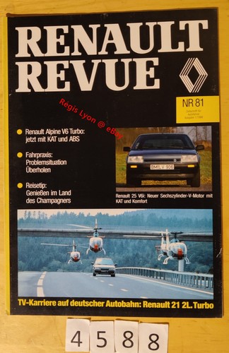 Renault revue 01 1988 - n°81, 01/1988