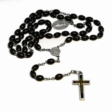 Chapelet rosaire Lourdes noir