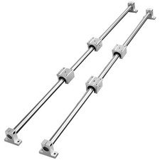 VEVOR 2PCS Rail Guidage Linéaire SFC16 1000 mm 4 Blocs Roulement SC16 4 Supports