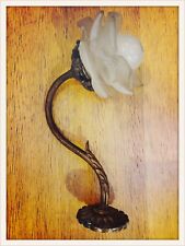 Ancienne LAMPE APPLIQUE MURALE Art Déco FLEUR en PATE DE VERRE. 29cm environ