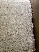 dessus de lit ancien crocheter