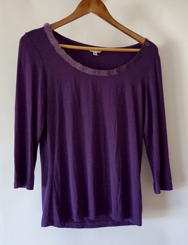 Haut col rond violet orné - , l.k