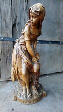 Ancienne statue en plâtre Fadette signé Moreau