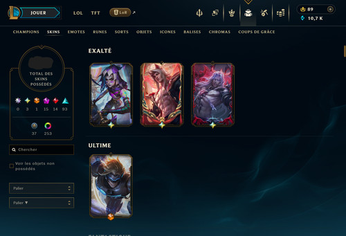 Compte league legends - legends, e3