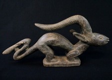 Art Africain Arts Premiers - Ancien Masque Cimier Ci Wara - Mali - 38,5 Cms ++++