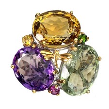 Bague Argent 925 Grappe Ovale