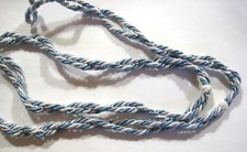 2 EMBRASSES POUR RIDEAUX CÂBLE DOUBLE TRIPLE TORSADE TEXTILE SATINE 3 COULEURS B