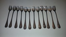 12 fourchettes à huître Ercuis métal argenté 1930