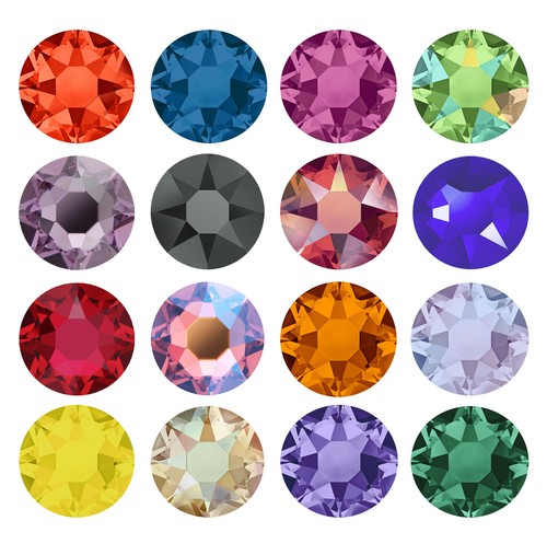 Strass plats supérieurs