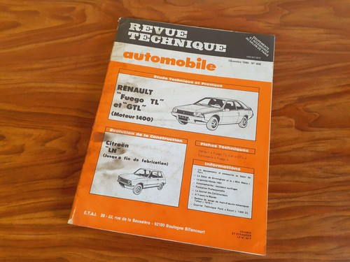 Rta renault fuego gtl - fuego,