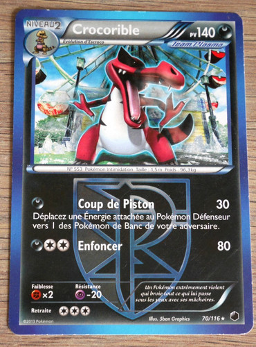 Carte pokémon crocorible - carte,