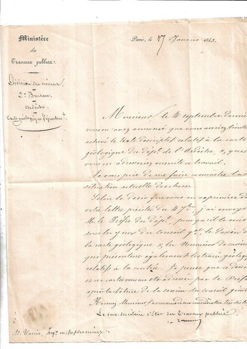 Année 1843 lettre signée - 1843.,