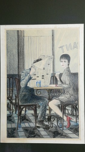 Dans style bernard buffet - style,