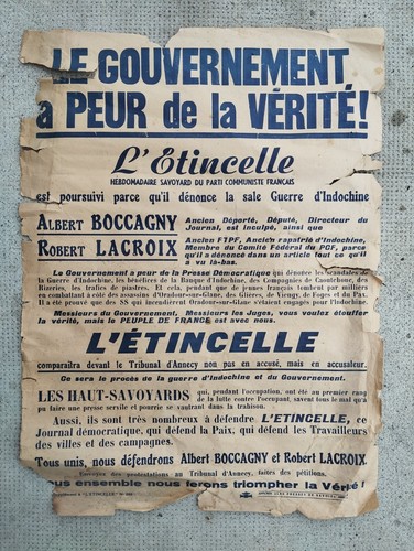 Ancienne affiche etincelle - ancienne, l'etincelle