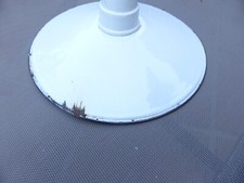 Suspension  Abat Jour vintage  tôle émaillé Blanche