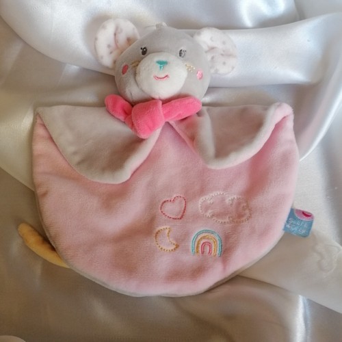 Doudou souris gris rose - gris,,