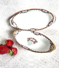 2 PLATS OVALES en PORCELAINE