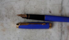 RARE STYLO PLUME PARKER 75 LAQUE DE CHINE LAPIS LAZULI POUSSIERE D'OR - PLUME OR
