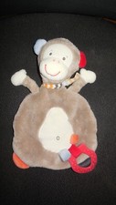 482/ doudou plat singe beige