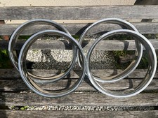 Lot Cerclages / enjoliveurs /jantes de roue en chrome 15 pouces voiture ancienne