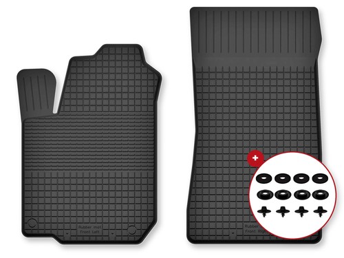 Tapis avant caoutchouc bac