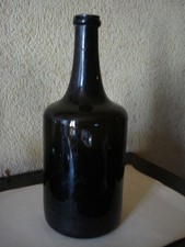 ancienne bouteille XVIIIe champagne,mallet française,verre soufflé,pontil