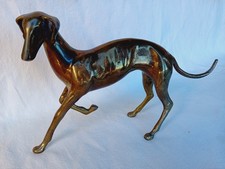 Ancien bronze animalier LÉVRIER chien de course LEVRETTE cynodrome WHIPPET galgo