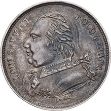 France, Jeton, Louis XVIII, Maitres Boulangers de Paris, n.d., Argent, SUP