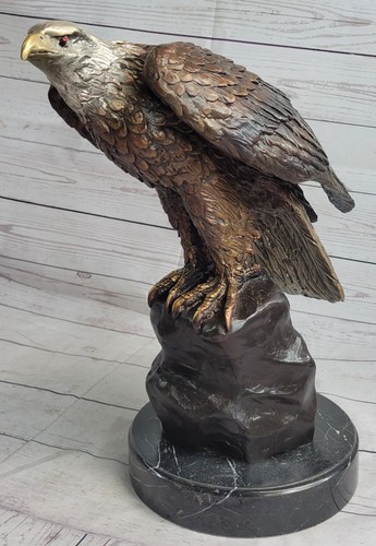 Vintage bronze aigle statue - vintage,