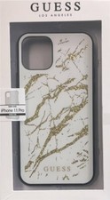 Guess Coque Rigide Marbrée Pour Iphone 11 Pro 5,8" Blanc-Or