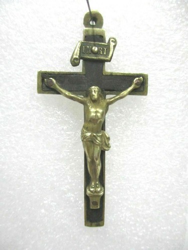 Ancien crucifix laiton - ancien,