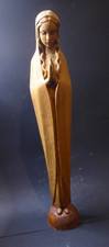 SCULPTURE en bois VIERGE / sainte 20e h 50cm wooden sculpture saint Mary