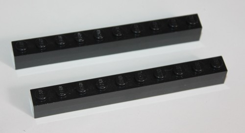 Lego black brick - x, 1x10