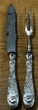 Art Nouveau 1900, Ensemble petit couvert à servir, argent massif allemand, .800