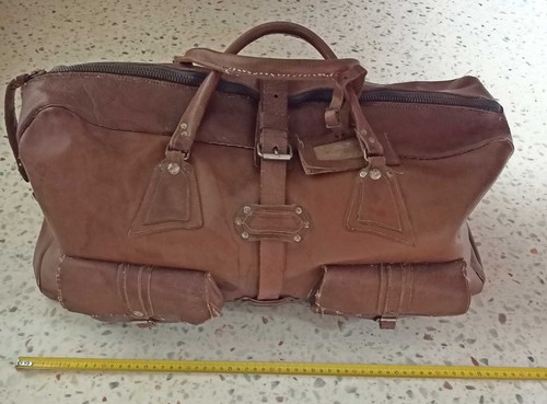 Sac voyage ancien cuir - sac, en