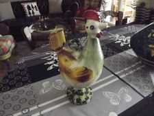  RARE Pichet Zoomorphe poule  en Faïence Barbotine  